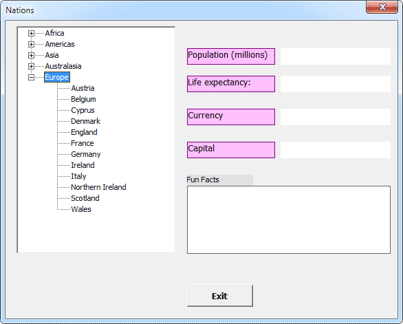 Excel VBA Form showing child nodes added to the Treeview